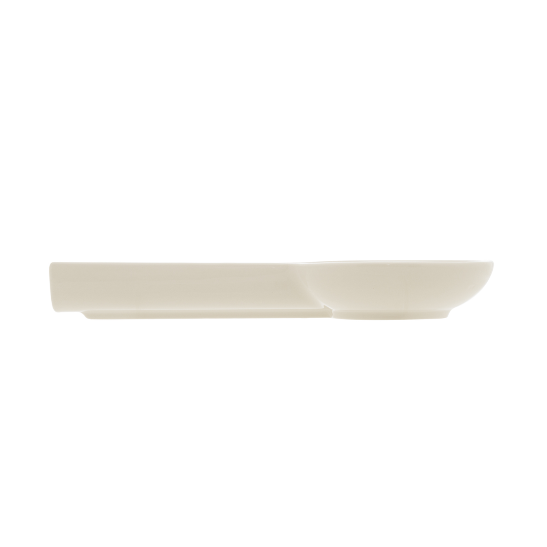 Descanso para Utensílios de Porcelana Branca 24cm