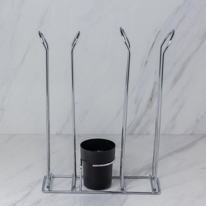Organizador Copos Descartaveis 50/80ml, 200ml e Mexedor Preto e Cromado