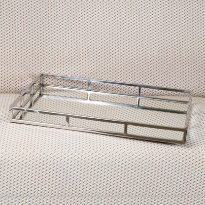 Bandeja de Aço Inox Cromado com Espelho 56cm