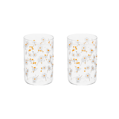 Jogo 2 Copos de Vidro Borossilicato Sunflower 280ml