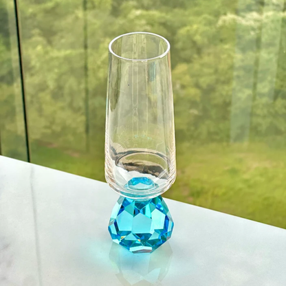 Taça para Champanhe com Base Diamante Azul 250ml