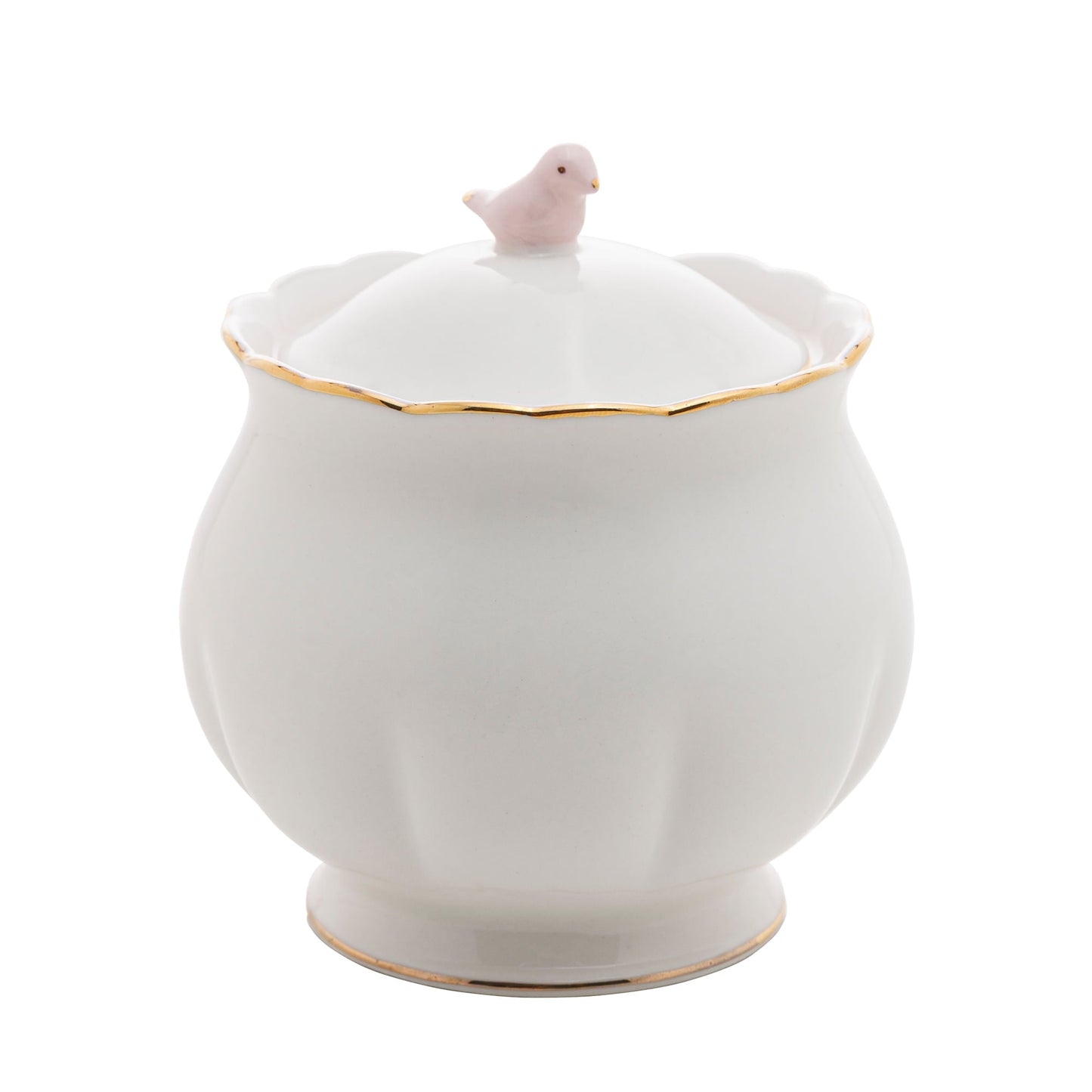 Açucareiro em Porcelana Birds Branco 300ml