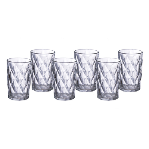 Jogo 6 Copos Altos Diamond 340ml
