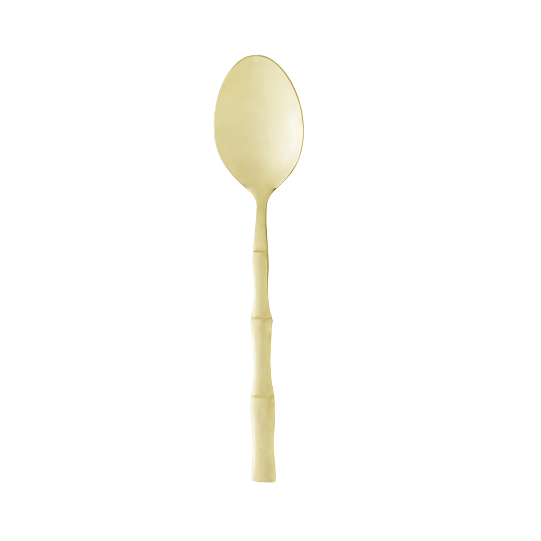 Faqueiro Elegant Estilo Bambu em Aço Inox Champanhe 16 Peças