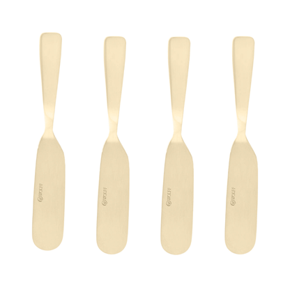 Jogo 4 Espátulas Aço Inox Dourado