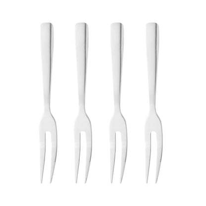 Jogo 4 Garfos em Aço Inox para Aperitivo 13cm