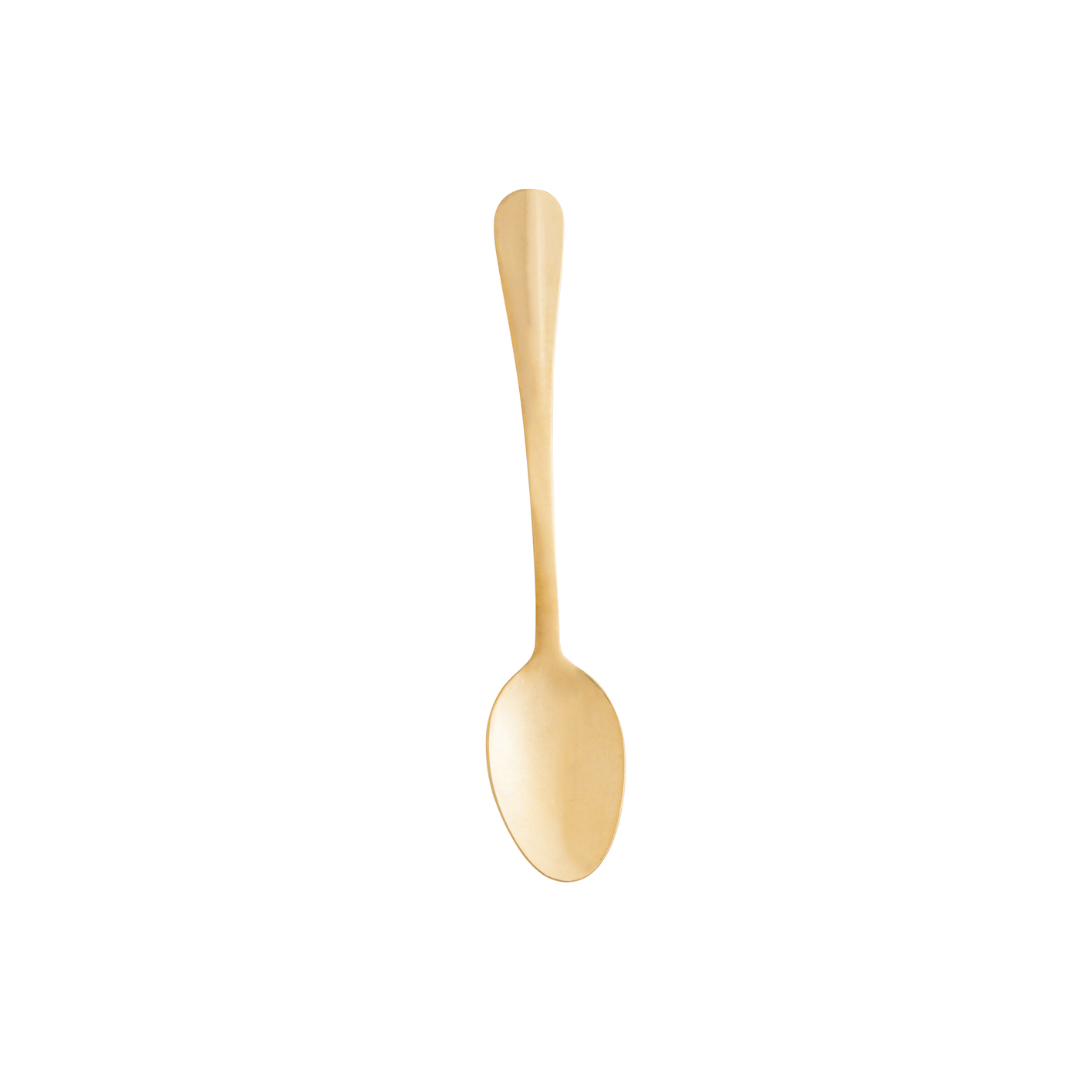 Jogo 6 Colheres de Chá Positano Dourado 13cm
