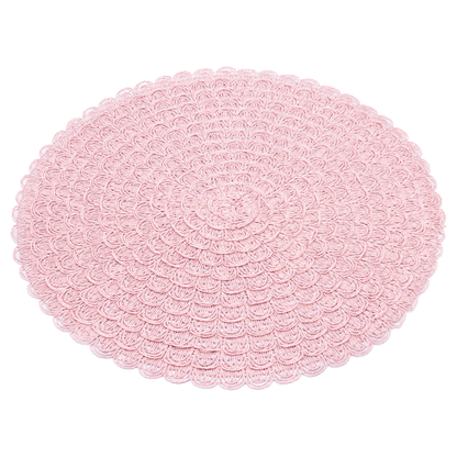 Jogo Americano Redondo Pétala Rosa 38cm