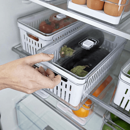 Kit 2 Organizadores Clear Fresh com Cesto 5 Litros
