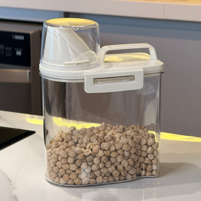 Kit 3 Potes Hermético com Copo Medidor 1,5 Litros Ela Decora
