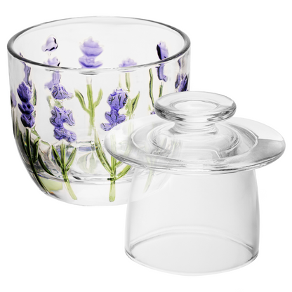 Manteigueira Francesa de Cristal Lavanda 9,5cm