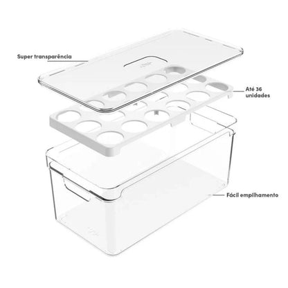 Organizador Para Ovos (36 unidades) Clear Fresh