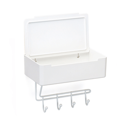 Organizador Porta Chaves Multiuso Fixação 3M Branco