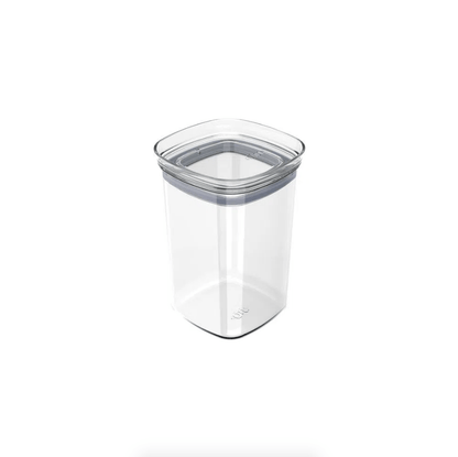 Pote Porta Mantimento Organizador Quadrado com Tampa Hermética Natural 1 Litro