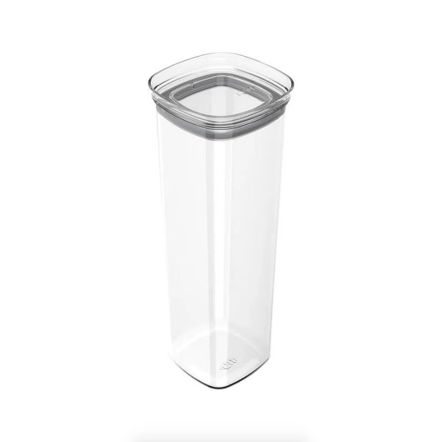 Pote Porta Mantimento Organizador Quadrado com Tampa Hermética Natural Block  2 Litros
