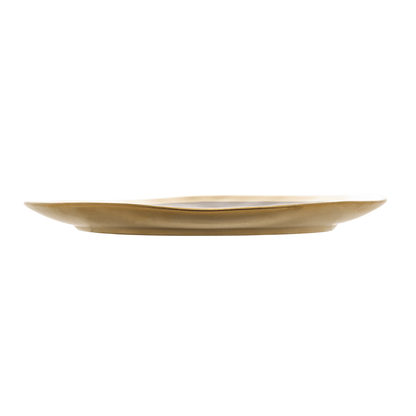Prato de Sobremesa Dubai Preto e Dourado 21cm