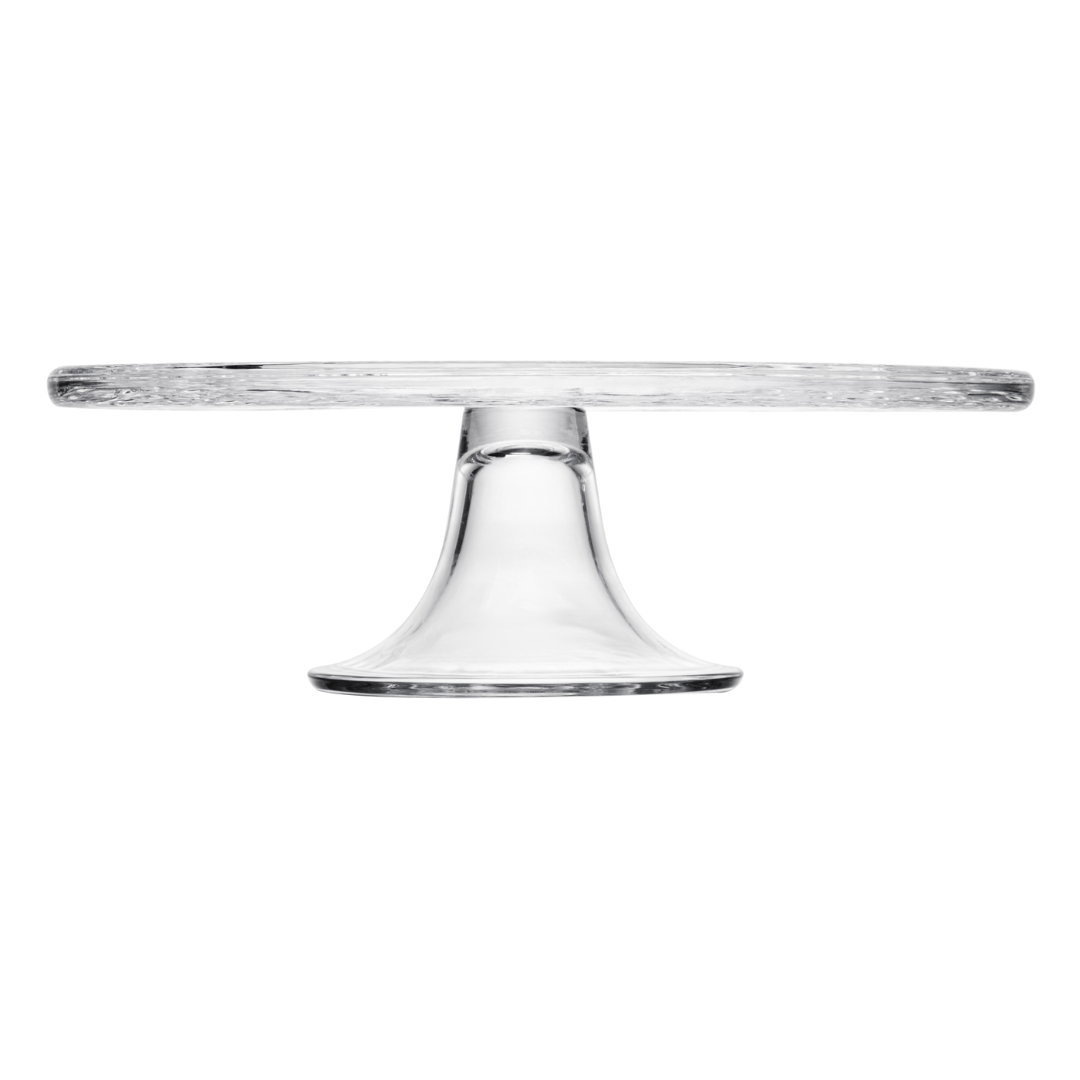 Prato para Bolo com Pé em Cristal Ecológico New Buterfly 30cm