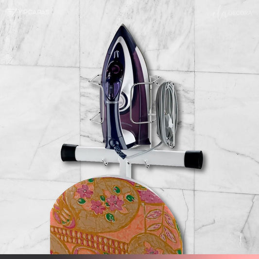Suporte para Ferro/Tábua de Passar Roupa Cromado