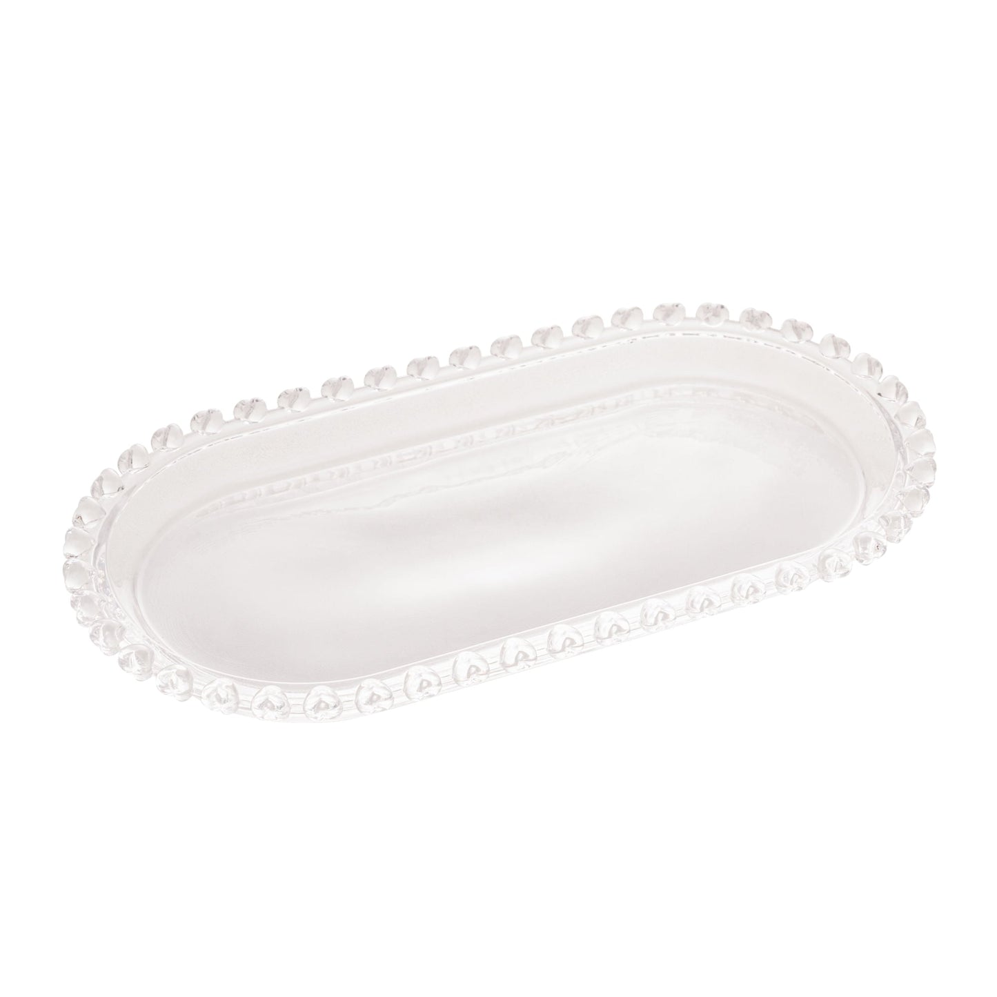 Travessa Oval Cristal de Chumbo Coração 25cm