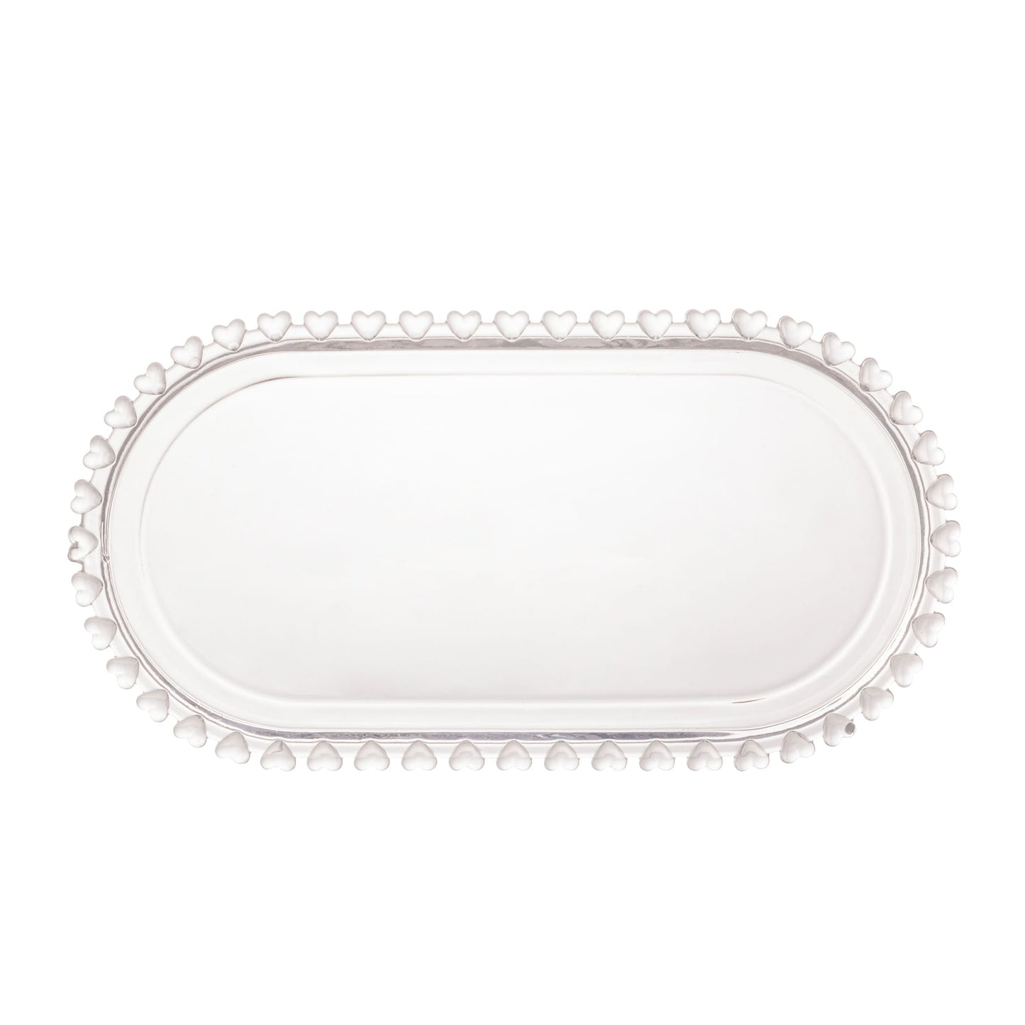 Travessa Oval Cristal de Chumbo Coração 25cm
